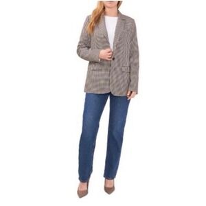Vince Camuto Blazer L Boxy‎ Plaid Preppy Y2K Heathers Clueless Plaid Brown NWT